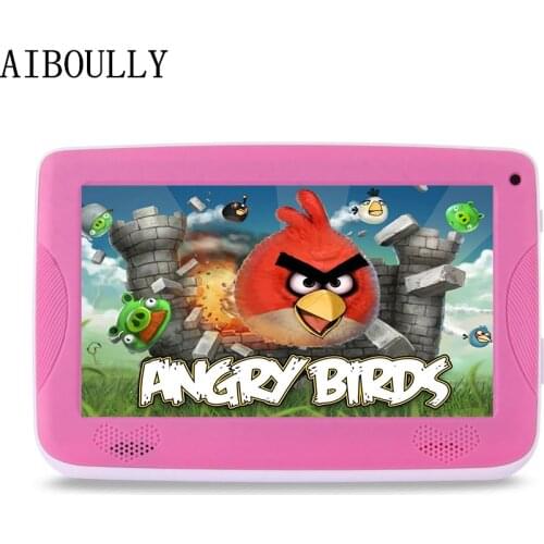 AIBOULLY Original 7 inch Tablet PC Android 6.0 Quad Core 1GB RAM 512 Dual Camera WiFi Kids Tablets with Cute Silicone Case 8