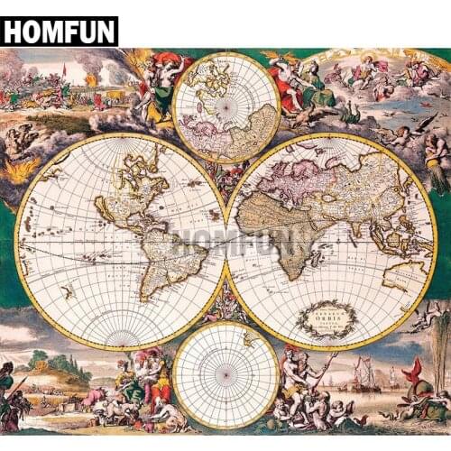 HOMFUN Full Square/Round Drill 5D DIY Diamond Painting "God myth" Embroidery Cross Stitch 5D Home Decor Gift A02436