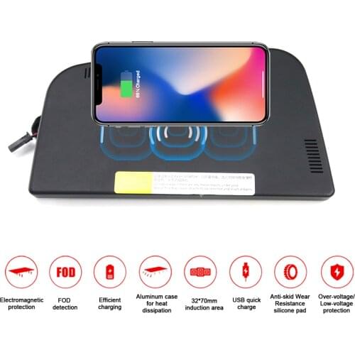 Aotsr QI Wireless Car Charger For KIA Keaion (K4) 2017-2018 Intelligent Infrared Fast Wireless Sensitive Charging Phone Holder