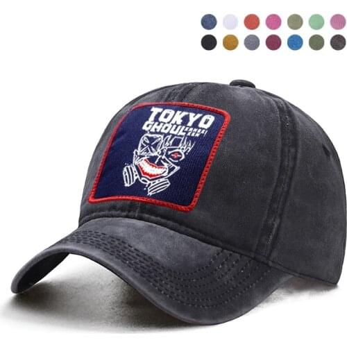 Janpan Anime Tokyo Ghoul Baseball Cap Harajuku Hip Hop Dad Solid Trucker Sun Shade Hat Casquette Wash Snapback Womnan Man Sunhat