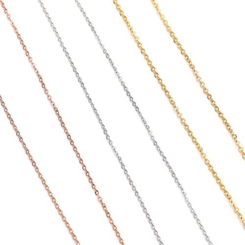 1.2mm 1.5mm 2mm 2.5mmStainless Steel Link Cable Chain Multicolor DIY Making Necklace Bracelets Jewelry,1Roll(Approx 5 M/Roll)