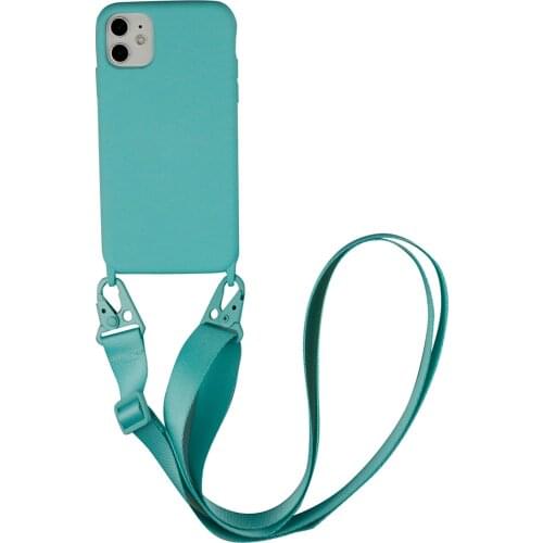 Crossbody Lanyard Cell Necklace Phone Case Color Cord with Neck Strap Sling For iPhone12 11 Pro XS MAX XR X SE 6 7 8Plus funda