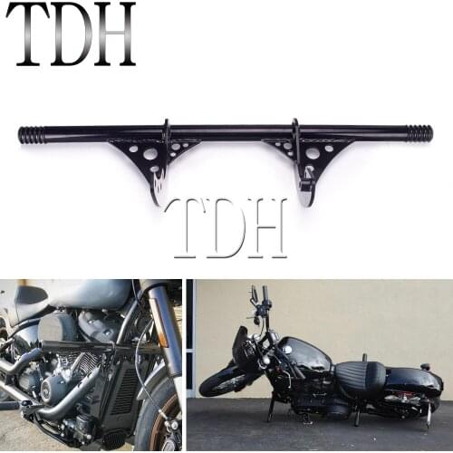 Black Engine Bumper Guard Peg Crash Bar Frame Protector For Harley Softail Street Bob FXBB FXDB Low Rider FXDL 18-Up 2020 2019