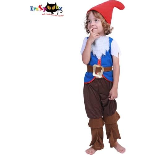 Eraspooky Christmas Elf Toddler Halloween costumes for kids Boys Fairy Tale Seven Dwarfs Cosplay Children Carnival Fancy dress