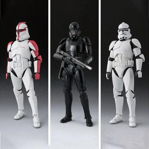 Star Wars Movie Figure Shf Red Clone Empire White Soldier Death Force 15cmpvc Figure Decoration Model Collection Gift