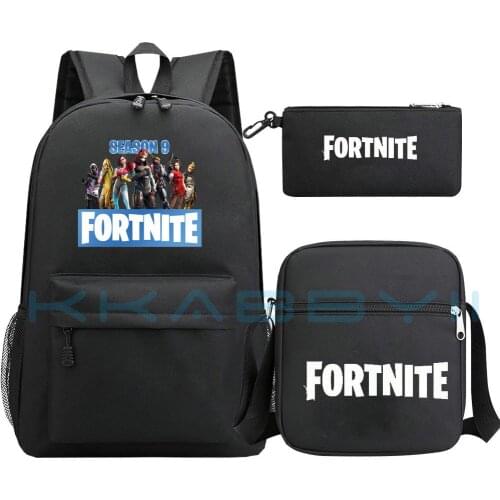 FORTNITE Backpack Men Women Travel Backpack Large Capacity Youth School Bag 3Pcs/Set Rucksack Students Shoulder Bags Daily Bags