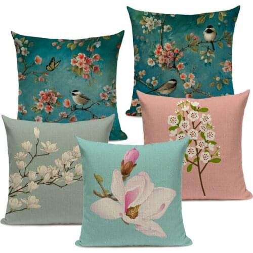 Hot Sale Pillow Lovely Cartoon Dog Cat Color Driving Car Vintage Almofadas 45X45CM Linen Pillow Decorative Linen Cushion Cover