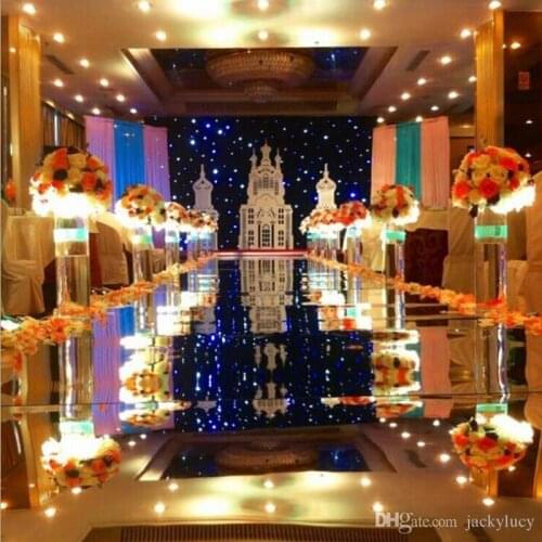 Hot sale Luxury Mirror Carpet with Gold and Silver Double-sided For Roman Wedding Favors Party Decoration In Stock