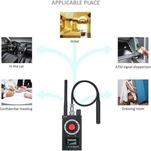 K18 GPS Signal Lens RF Tracker wireless Camera GSM SPY Bug magnetic field Detector 2G 3G 4G mobile phone detector