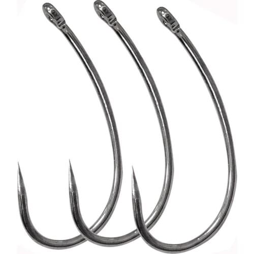 Hyaena 100pcs/lot 8245 High carbon steel non-barb Carp Fishing Hook Size #2 #4 #6 #8 #10 Carp fishing Hooks