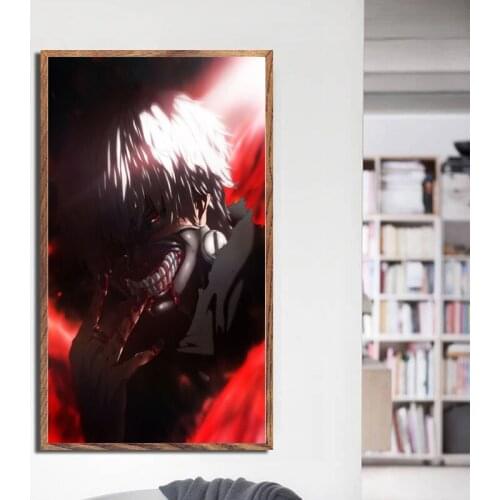 Colorful Japan Anime Tokyo Ghoul Colorful Artwork Original Design Anime Wall Art Print,50 x 70 cm,No Frame