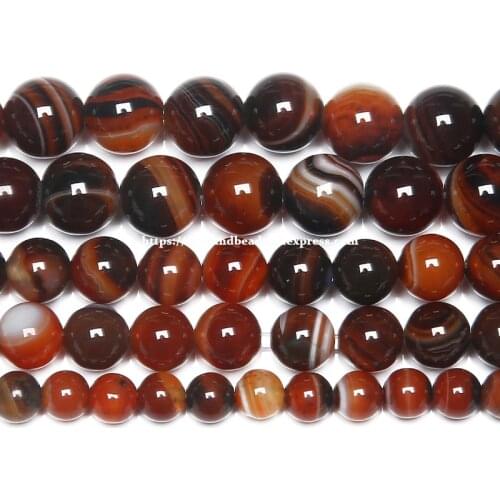 Natural Stone Dream Color Stripes Agates Round Loose Beads 4 6 8 10 12MM Pick Size For Jewelry Making