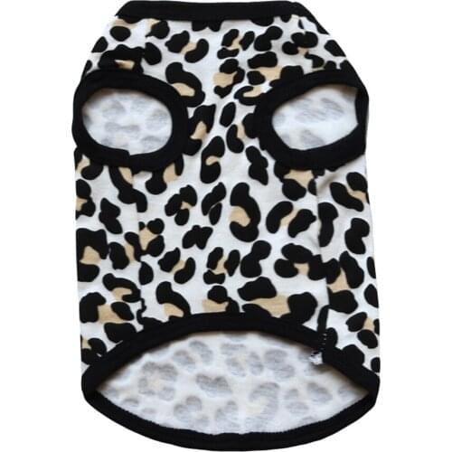 Leopard Dog Shirt Puppy Clothes Vest Cat Kitten T-shirt Summer Vest Clothing Shirts Pet T-Shirt Vest Puppy Apparel Pet Supplies