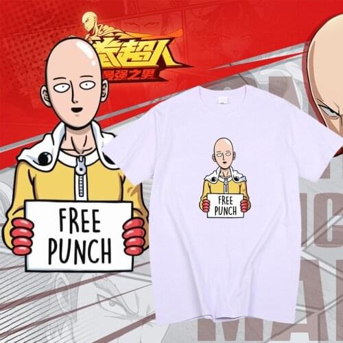 Man Tshirt Anime One Punch Man Saitama Mens Tee Funny Manga Hero Short-sleev Unisex Summer Fashion Cool Ropa Hombre Camisetas