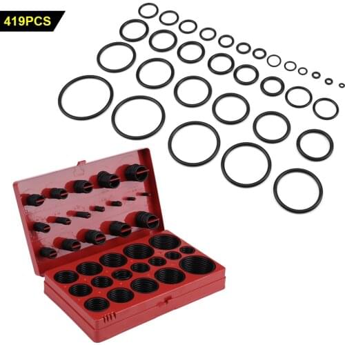 419PCS/Set 32 Sizes Black O-Ring Assortment Set Seal Gasket Universal Rubber O Ring Kit With Box Joint Torique En Caoutchouc