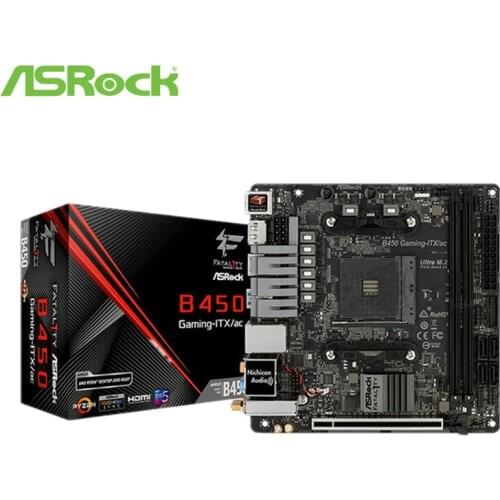 FULL NEW ASROCK B450 Gaming-ITX/AC 17*17cm Mini motherboard supports 4K60HZ for Ryzen 3000G 3400G