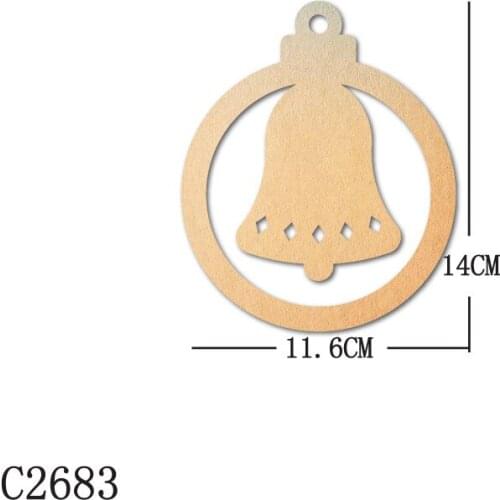 New Christmas bell ornaments Wooden Die Scrapbooking C2683 Cutting Dies Multiple Sizes