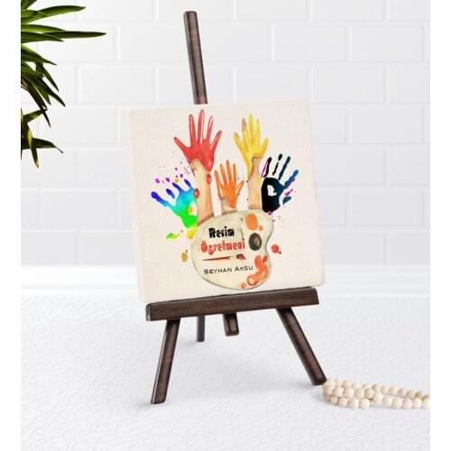 Personalized Art Teacher Şovaleli Natural Taş-3