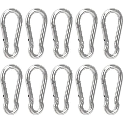 Laundry stand non-slip Spring Hook Stainless Steel Snap Carabiner Safety Rope Hanging Buckle Accessories