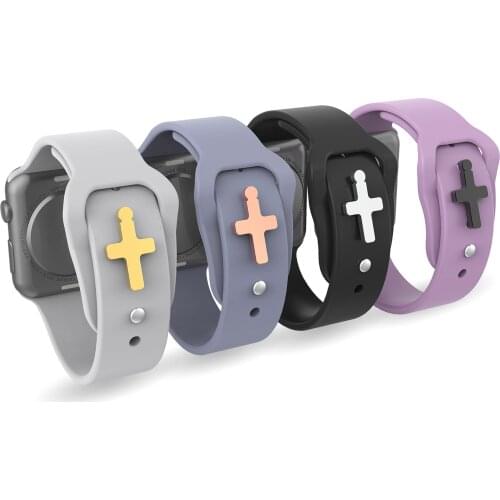 CallanCity-For Apple Watch Band Charms Smart Watch Band Decorative Stud Charms Watch Straps Stud-Cross Shape