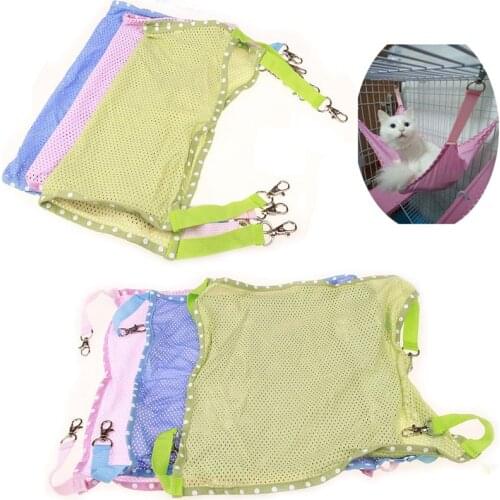 S/L Cat Bed Pet Kitten Hammock Removable Hanging Bed for Cages Chair Kitty Rat Small Pets Swing Mat