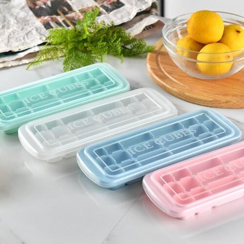 1pcs DIY 24 Grid Food Grade Silicone Ice Tray Home With Lid Cube Ice Mold Square Shape Ice Cream Maker Tool Kitchen Bar Gadgets