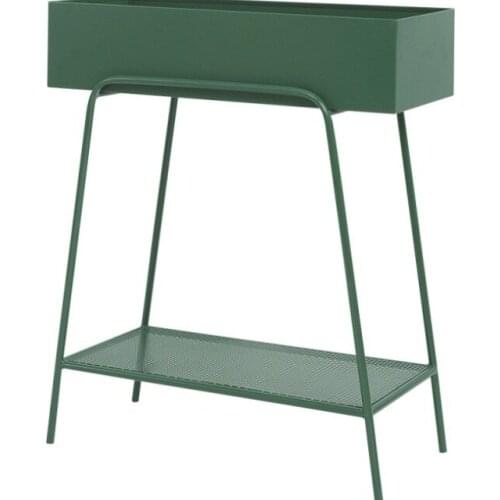 Nordic Wrought Iron Flower Stand Balcony Single Floor Type Multi-layer Hanging Green Radish Flower Pot Rack Partition Shelf