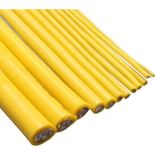 Three meters 8/10/12/14/16/18/20/22/24/26 AWG Yellow Silicone Wire Cable SR Wire