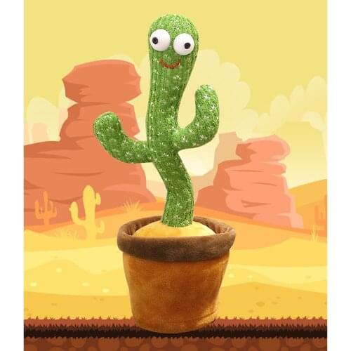 USB Light Dancing Cactus Electronic Shake Dancing With Lamp Dong Plush Cute Dancing Cactus Early Childhood Education Light