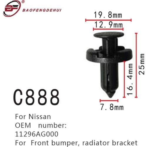 Radiator Bracket Positioning Clips For Nissan 11296ag000 Buckle Self Tapping Screw For Front Bumper