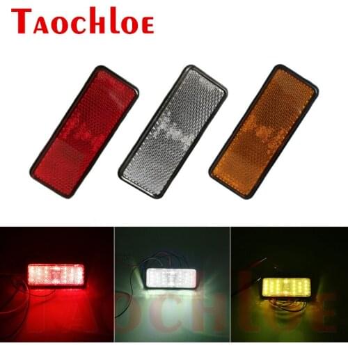 10Pcs Tail Side Reflector For Motorcycle Bike 12V LED Side Marker Lights For Truck Trailer Bus Clearance Lamp Car Back Lights