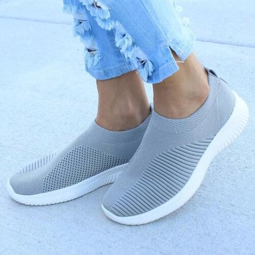 Big Size Hypersoft Slip-on Sock Shoes Women Sneakers Female Running Sneakers Summer Sports Shoes Woman Sport Knitted GMB-1611