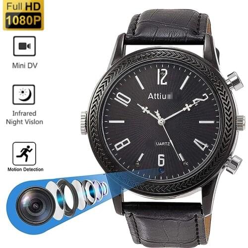 1080P HD Mini Camcorder Portable Camcorder Watch Camcorder HD Voice Recorder Wireless Sports Watch Camera All-in-One Mini DV