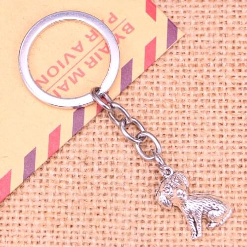 20pcs New Fashion Keychain 22x13mm dog Pendants DIY Men Jewelry Car Key Chain Ring Holder Souvenir For Gift