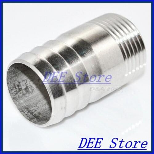 40MM OD Barb Hose Tail x 1-1/4"BSPT Male Thread Pipe Fitting Connector Stainless Steel SS304 New Good Quality