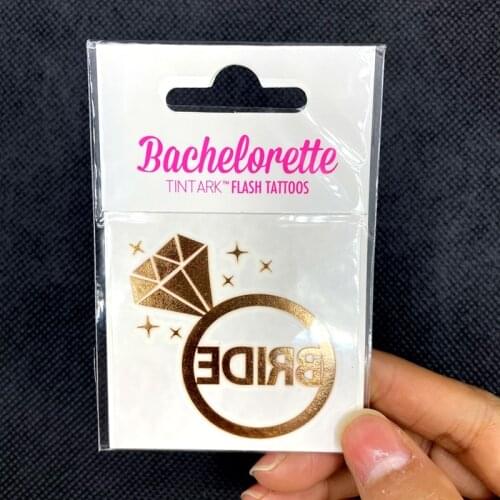 5Pcs Rose Gold Bridesmaid Gift Bride To Be Tattoos Stickers Wedding Decor Hen Bachelorette Party Favors Decor Bridal