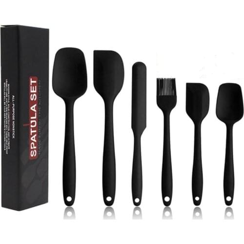 6 Pcs Set Silicone Rubber Spatula Oil Brush Non-Stick Heat-Resistant Spatulas For Baking Cake Butter Kitchen Utensil