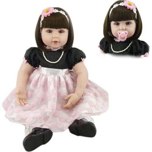 61cm 24" Silicone bebe Reborn Baby Boy Dolls Soft Body Sleeping Doll Realistic Toys Playmate Juguetes Kids Toys Brinquedos