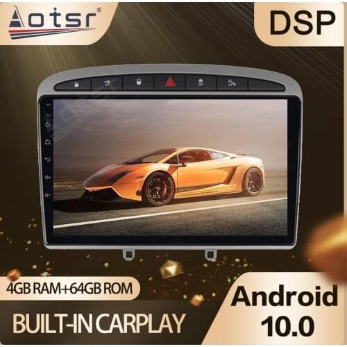 Car Radio GPS Navigation Multimedia Player For Peugeot 308 308SW 408 2012+ Android 10.0 64G Carplay Auto Stereo Audio Head Unit