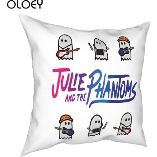 Julie And The Phantoms Ghost Square Pillow Case Polyester Decorative Pillow Sunset Curve Band Novelty Cushion Covers