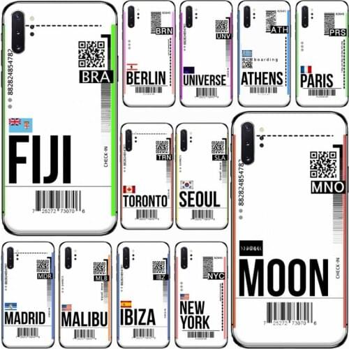 Sea air ticket Phone Case For Samsung Galaxy S8 S9 S10 Plus S10E Note 3 4 5 6 7 8 9 10 Pro Lite cover