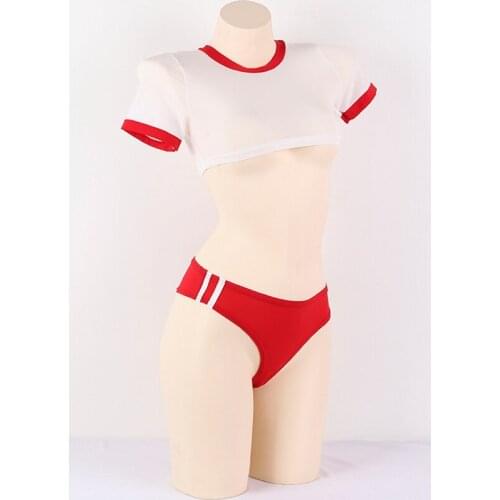 Hot Japanese Style Anime Swimsuit Sexy Lingerie Kawaii Set Open Crotch Schoolgirl Uniform Role-playing Underwear Erotic Costume
