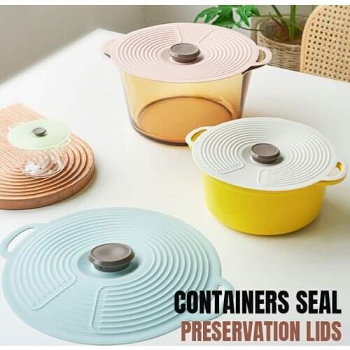 Reusable Self Sealing Lid Silicone Stretch Lids Universal Lid Silicone Bowl Pot Lid Silicone Cover Pan Cooking Food Fresh Cover