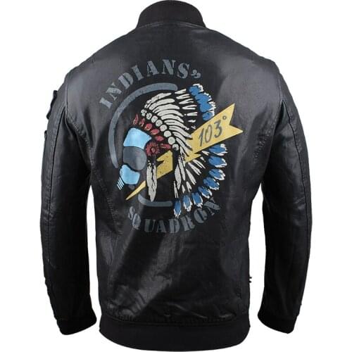 Mens Genuine Leather Jacket Sheepskin Stand-up Collar Motorcycle Leather Jacket Youth Sheepskin Coat Male