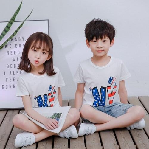 NEW Children Cartoon Fashion Summer Kids Round Neck T-shirt Short Sleeve Boys Girls Print Cotton Baby Clothing Tops One piece