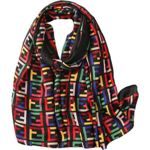 2021 New Geometry Pattern Scarves Shawls Soft Head Wrap Hijab Free Shipping