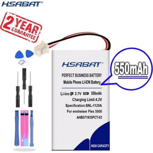 HSABAT 0 Cycle BAP 800, AHB571935PCT-03 Battery for Sennheiser Flex 5000 Set 880 RS 5000 Acumulator 3-Wire Plug Accumulator