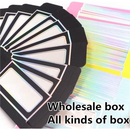 Wholesale 10mm-25mm mink eyelashes case paper eyelash packaging box lash boxes packaging custom own logo for bulk