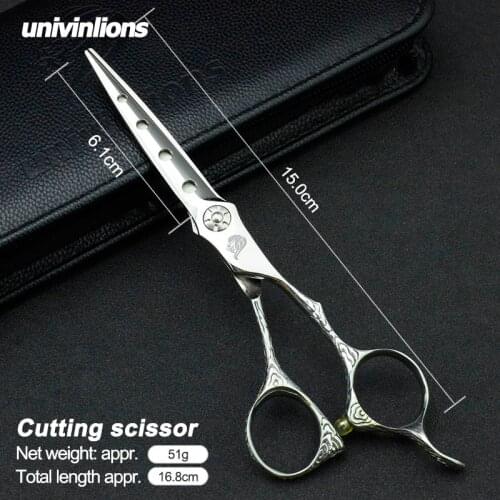 Univinlions 6" hair scissors black barber clippers barber thinning scissors hairdressing professional barber kit for hairdresser