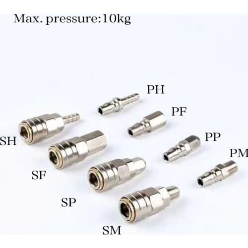 Pneumatic fittings quick connector high quality SP20/S/ SH30/SM/PP/P/ PH/PM 20/30/40 inch thread (PT) fittings